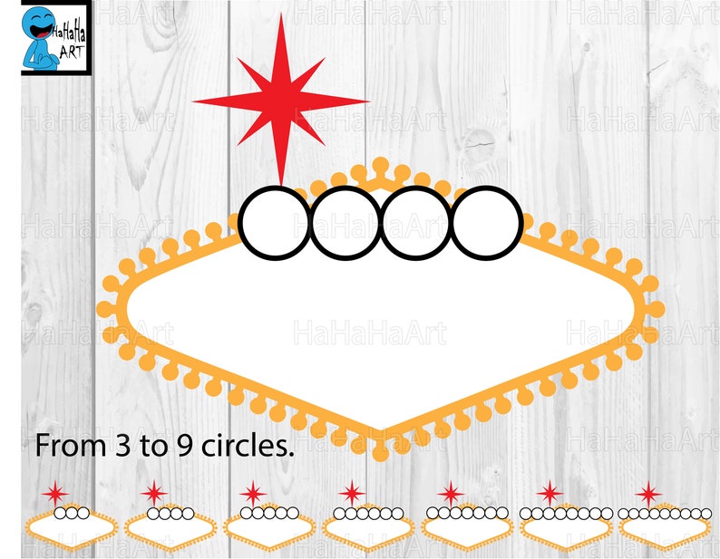 Las Vegas Sign Blank Clipart / Cutting Files Svg Png Jpg Dxf Etsy Finland