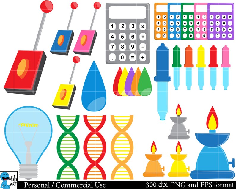 Laboratory Set Clipart - Digital Clip Art Graphics, Personal ...