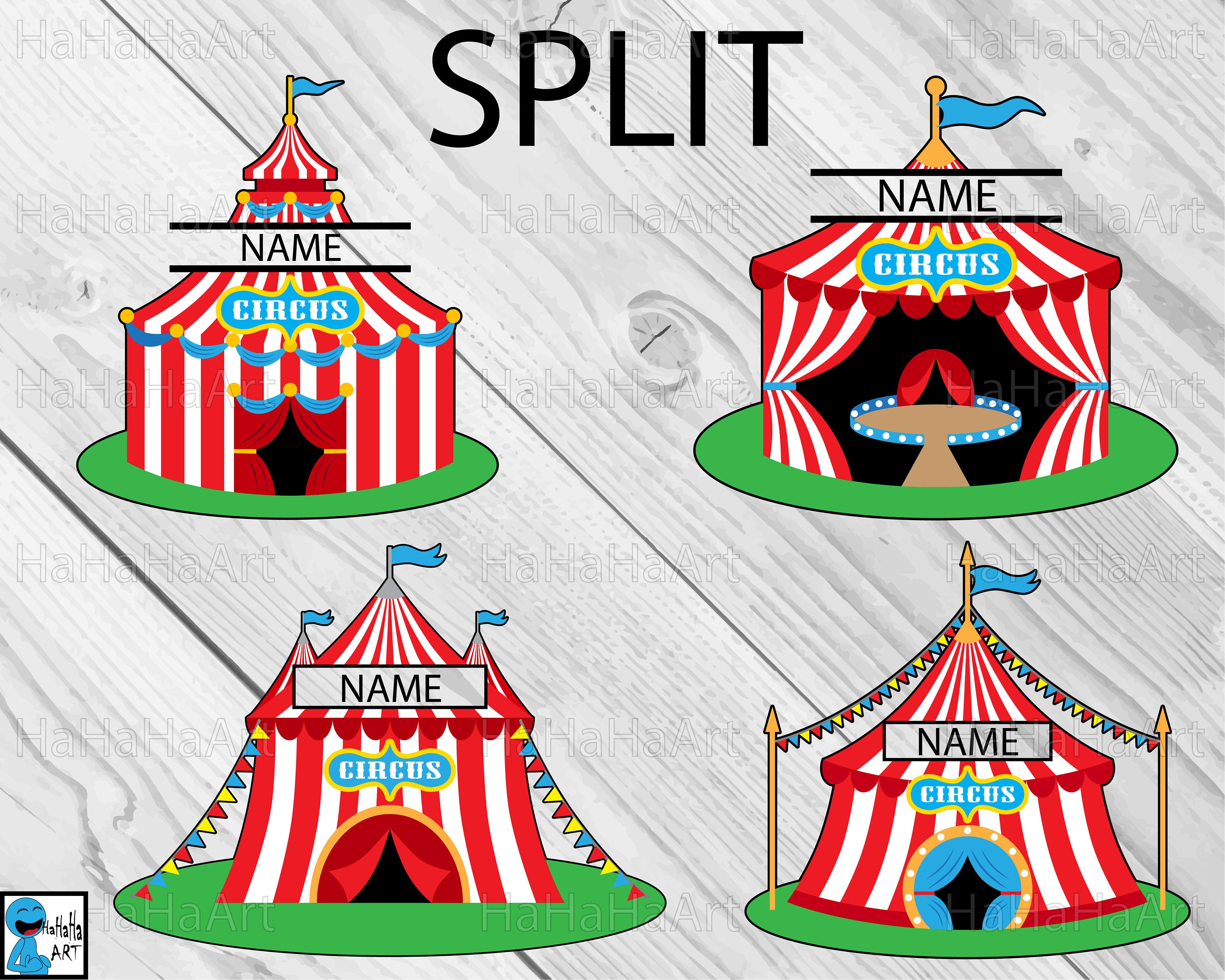 Download Split Circus Tent Clipart / Cutting Files svg png jpg dxf ...