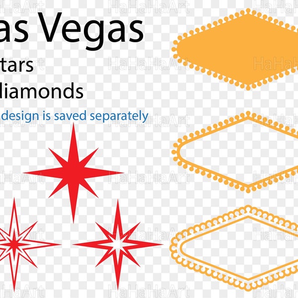 Las Vegas pieces - Clipart / Cutting Files Svg Png Jpg Dxf Digital Graphic Design Instant Download Commercial Use icon blank  01098c