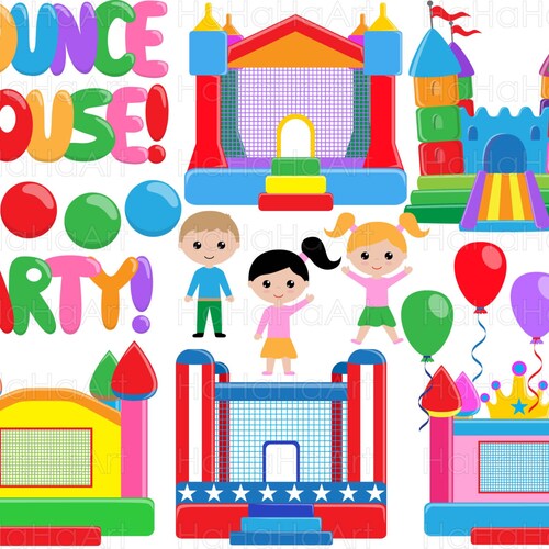 Bounce House Party Cutting Files Svg Png Eps Jpg Digital - Etsy