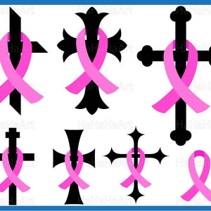 Awareness Cross Ribbon V1 - Cutting Files / Clipart Svg Png Jpg Eps Dxf Pdf Digital Graphic Design Instant Download Commercial Use (01007c)