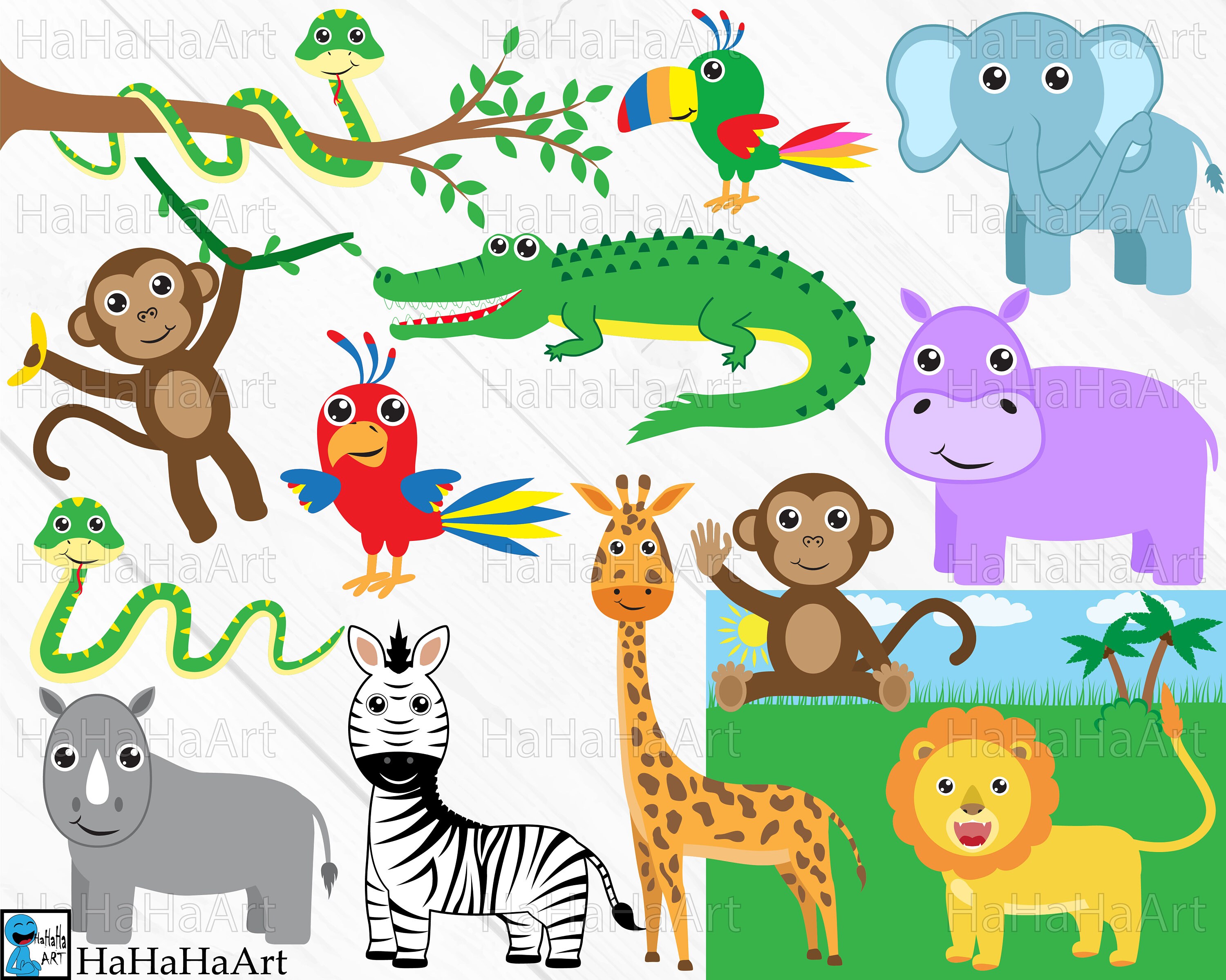 Download Safari animals Clipart / Cutting Files svg png jpg dxf eps | Etsy