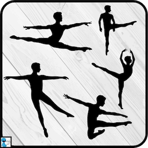 Junge Ballett-Tänzer - Clipart / Schneidedateien svg png jpg dxf digital Grafikdesign Instant Download Kommerzielle Nutzung männlich Mann 01100c