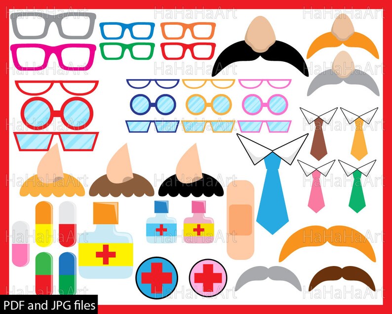 Doctor Props ClipArt PDF JPG Digital Graphic Design | Etsy