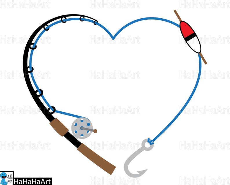 Download Heart fishing rod Clipart / Cutting Files svg png jpg dxf ...