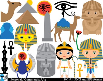 Egypt - Set Clipart - Digital Clip Art Graphics, Personal, Commercial Use - 51 PNG images (00028)