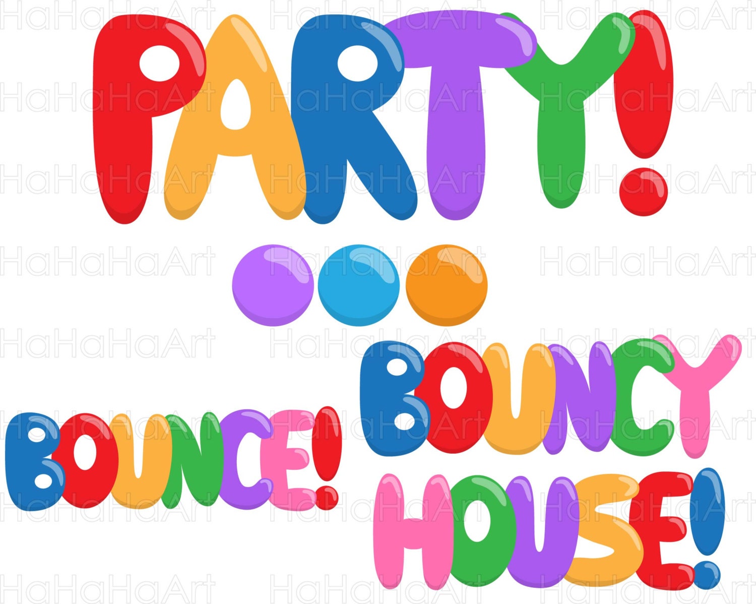 Bounce House Party Digital Clip Art Jpg Png Pdf Eps Files Etsy