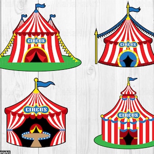 Tiendas de circo - Clipart / Archivos de corte svg png jpg dxf digital graphic design Instant Download Commercial Use maps monogram 01063c