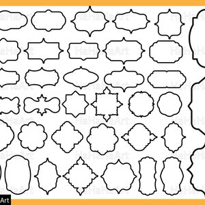 Vintage Frames - Clipart / Cutting Files Svg Pdf Png Jpg Eps Dxf Digital Graphic Design Instant Download Commercial Use Old Frame (00944c)