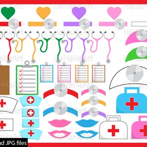 Doctor Props - Clipart PDF JPG Digital Graphic Design Commercial Use ...