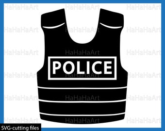 Colete policial - Arquivos de corte digital SVG DXF Png Jpg Design gráfico Download instantâneo Uso comercial pessoal xerife (00926c)