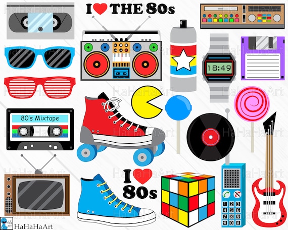 I Love the 80s Clipart / Cutting Files Svg Png Jpg Dxf Eps | Etsy