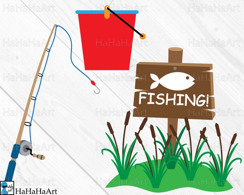 Download Boy Gone Fishing Clipart / Cutting Files svg png jpg dxf | Etsy