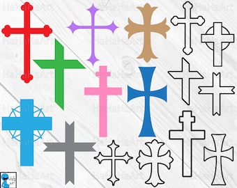 Imágenes prediseñadas de cruces de monogramas: SVG, PNG, JPG, DXF (uso comercial, descarga digital)