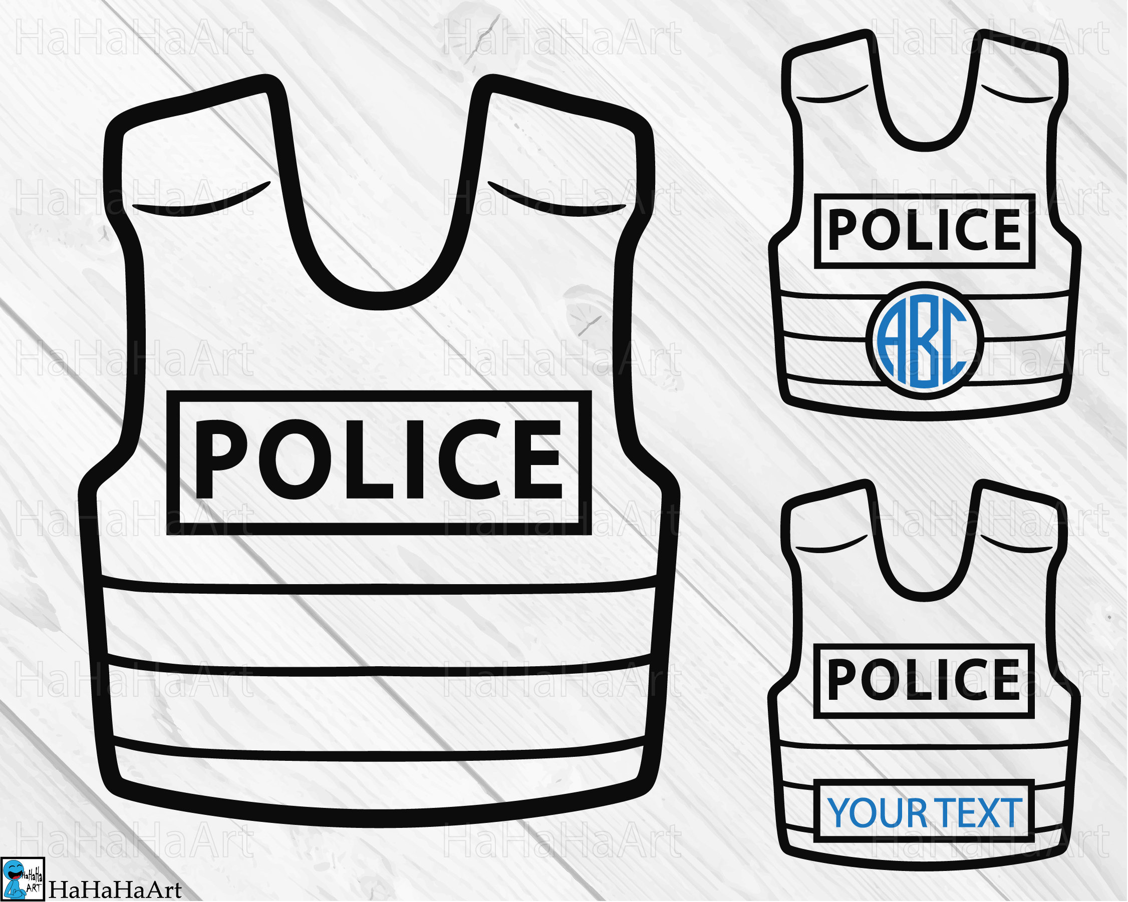 Police Vest Clipart / Cutting Files svg png jpg dxf eps Etsy