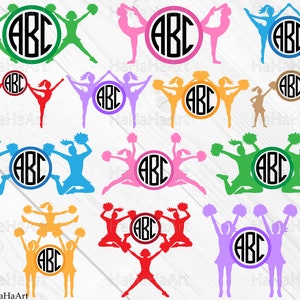 Cheer V4 - Clipart / Cutting Files svg png jpg dxf eps digital graphic design Instant Download popular monogram diy cut dance jump 00083c