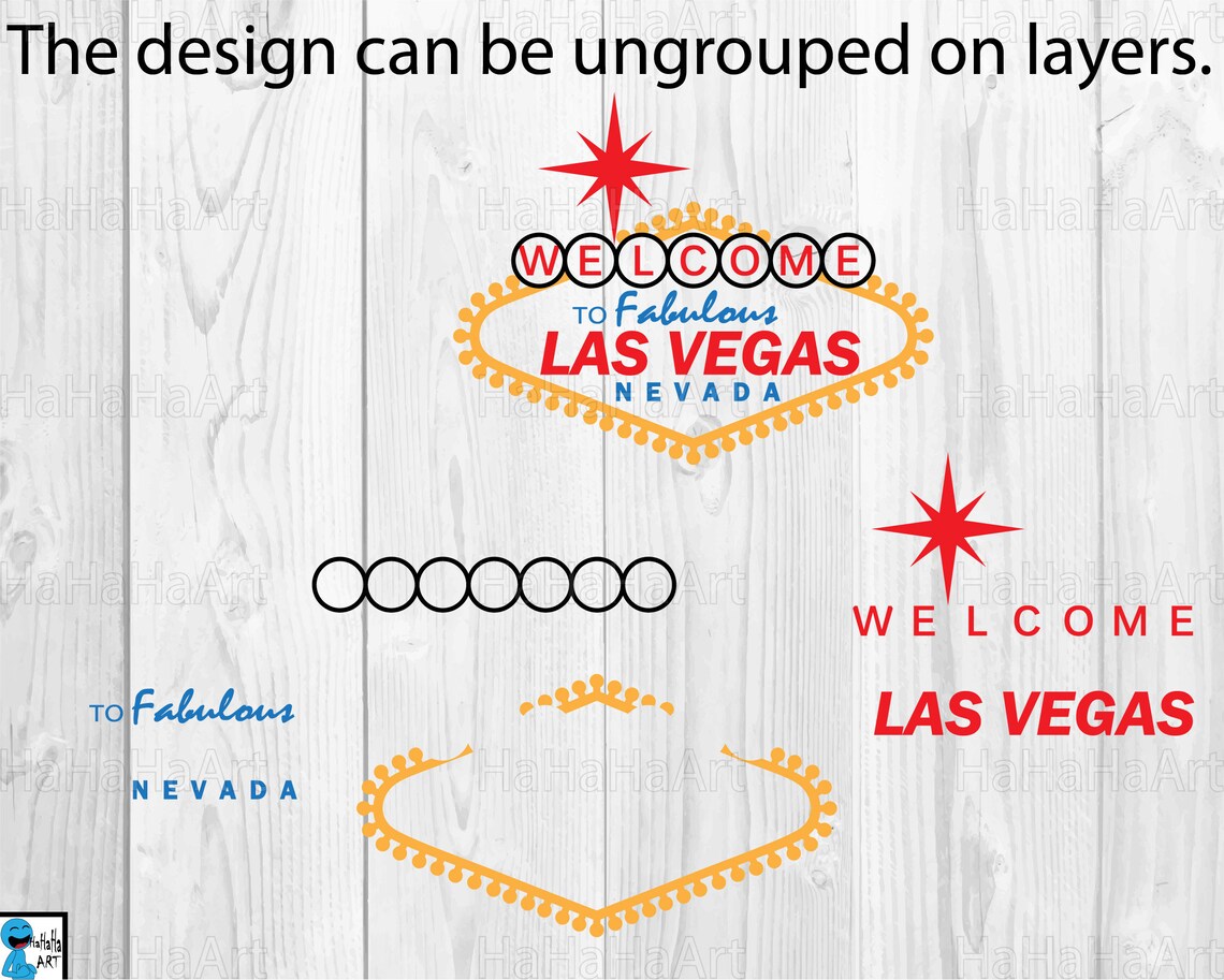 Las Vegas Sign Clipart / Cutting Files Svg Png Jpg Dxf - Etsy