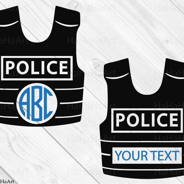 Circle and Split Police Vest - Clipart / Cutting Files svg png jpg dxf eps digital graphic design Instant Download diy cut machine 01598c