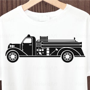 Old Fire Truck - Clipart / Cutting Files svg png jpg dxf digital graphic design Instant Download Commercial Use symbol sign cartoon 01222c