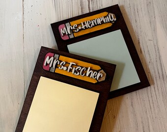 Teacher Note Holder, Teacher gift, first day of school teacher gifts, teacher appreciation, not holder,post it note holder, post it notes