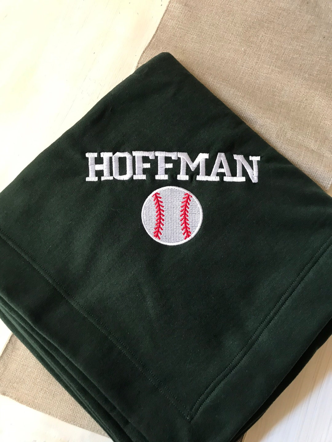 Personalized Blanket Fleece Personalized Embroidered Stadium Etsy