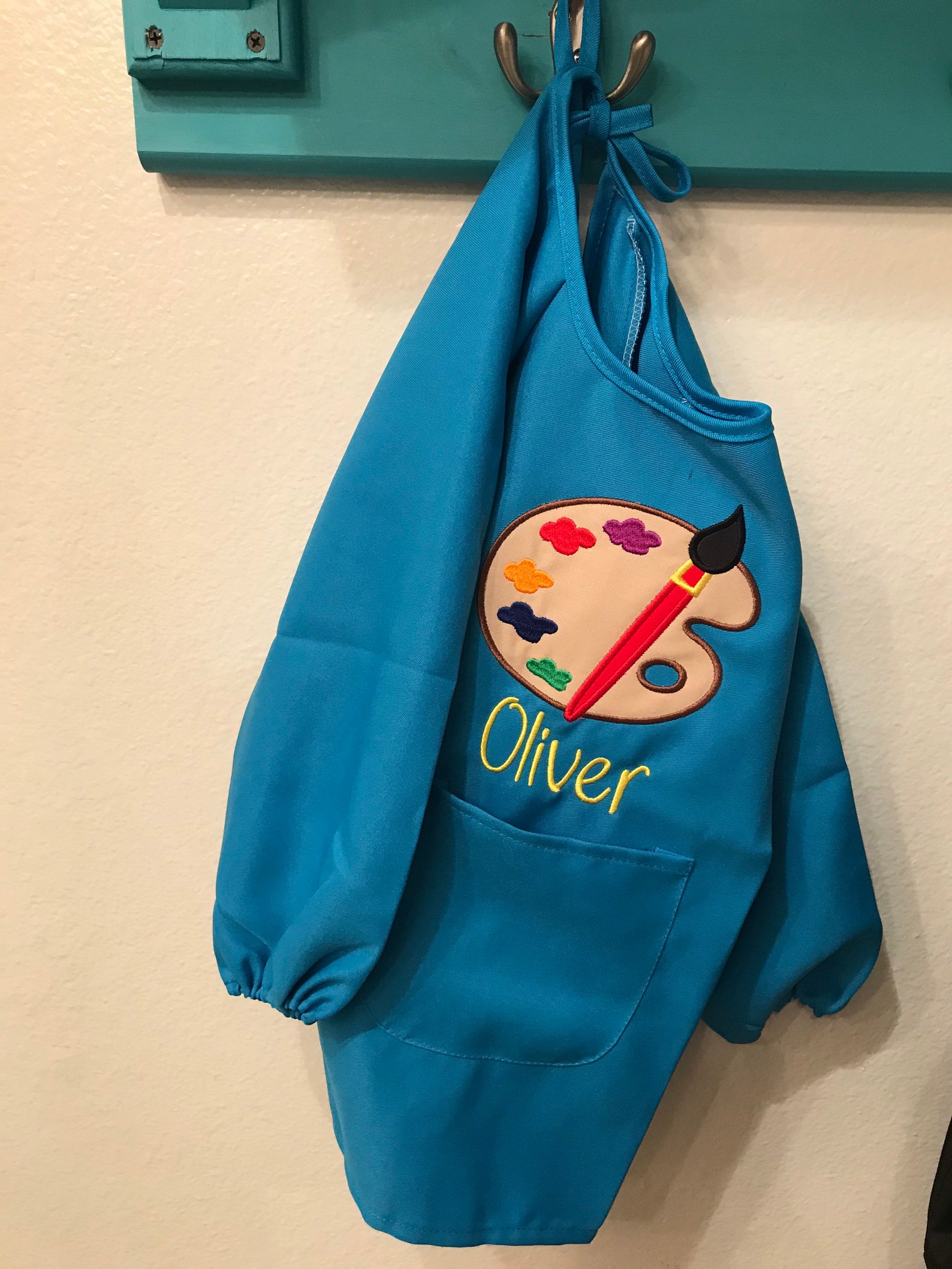 Personalized Art Smock Kids Smock Personalized Kids Apron Etsy