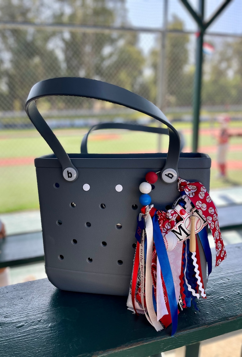 Personalized Bog Bag Tassel/keychain Baseball Bogg Bag Etsy