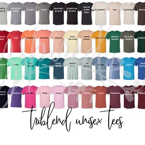 bella tee colors
