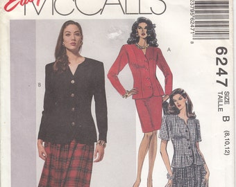 M6247 McCalls sewing pattern Misses two piece dress size 8 10 12