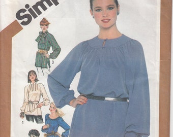 S5234 Simplicity 5234 misses set of pullover tunics in 2 lengths vintage swing pattern