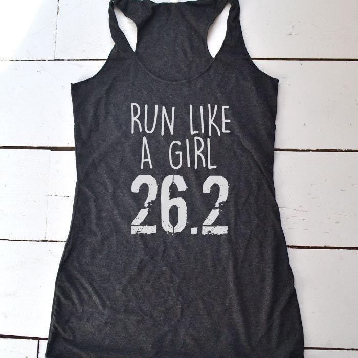 Run Like A Girl 26.2. Women's Eco Tri-Blend Racerback | Etsy