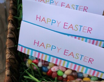 Printable Easter bag toppers. INSTANT DOWNLOAD. Party printables. Easter party favor. Easter decor and decorations. PDF.