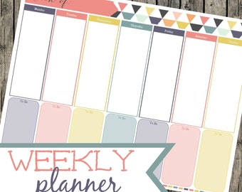 Weekly Planner. Weekly To Do List. Time Blocking. Weekly Organizer. Printable PDF. Time Management. Weekly Goals. Instant Download