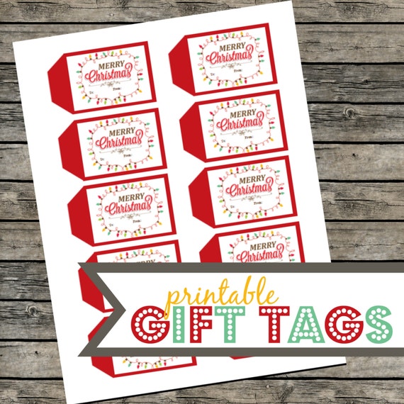 Printable Christmas Gift Tags. Printable PDF. Instant | Etsy