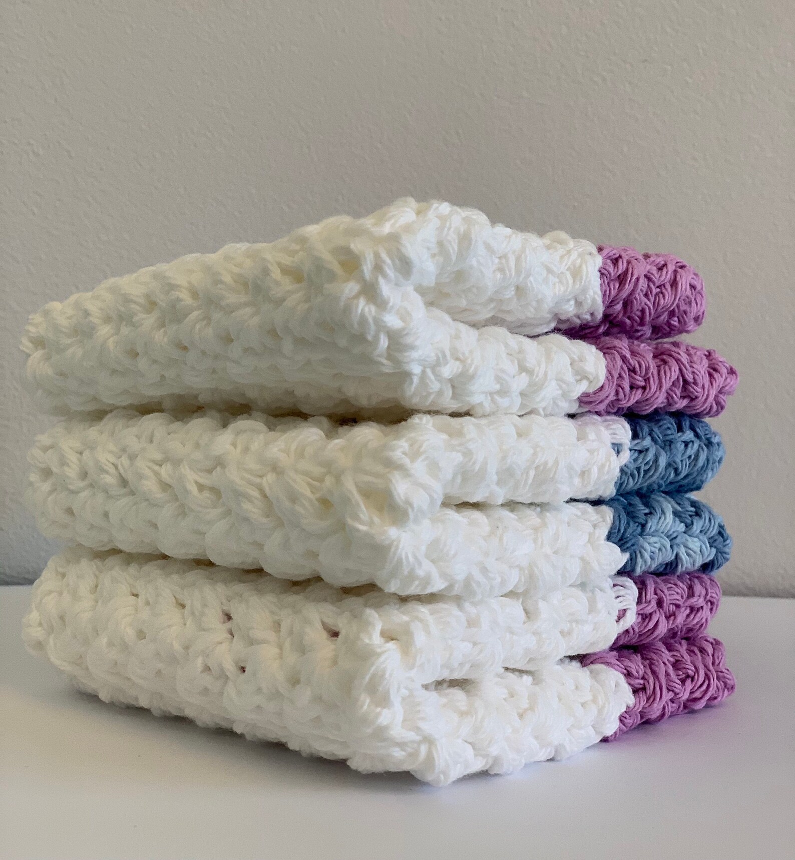 Hand Knit Wash Cloth Cotton AllNatural Dish Cloths Spa Etsy