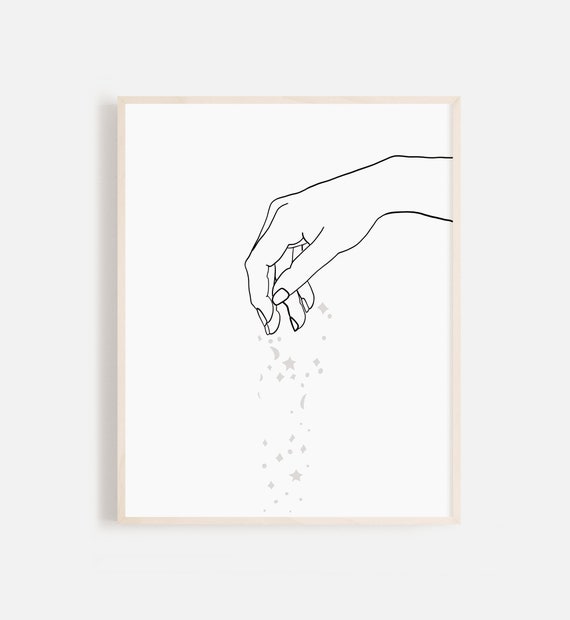 Magic Touch Celestial Hand Line Wall Art Printable Print With Etsy Magic Touch Celestial Hand Line Wall Art Printable Print With Etsy