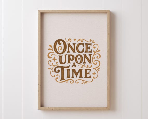 Reading Nook Art Print: Once Upon A Time Storybook Quote (Digital Download)