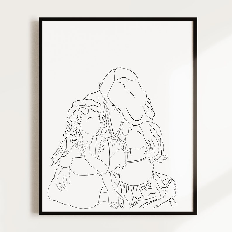 Custom Valentine's Day Gift for him or her, personalized Line Drawing Portrait, Custom Couple Portrait from Photo, Best gift for boyfriend image 9