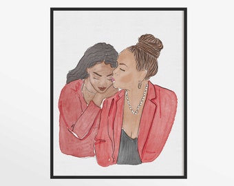 Custom Painting from Photo watercolor Portrait great gift for mom from daughter or son for mother's day, hand drawn bespoke illustration