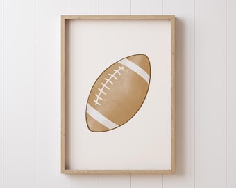 Aquarell Fußball Kunstdruck: Neutral Sport Kinderzimmer Dekor (Digitaler Download)