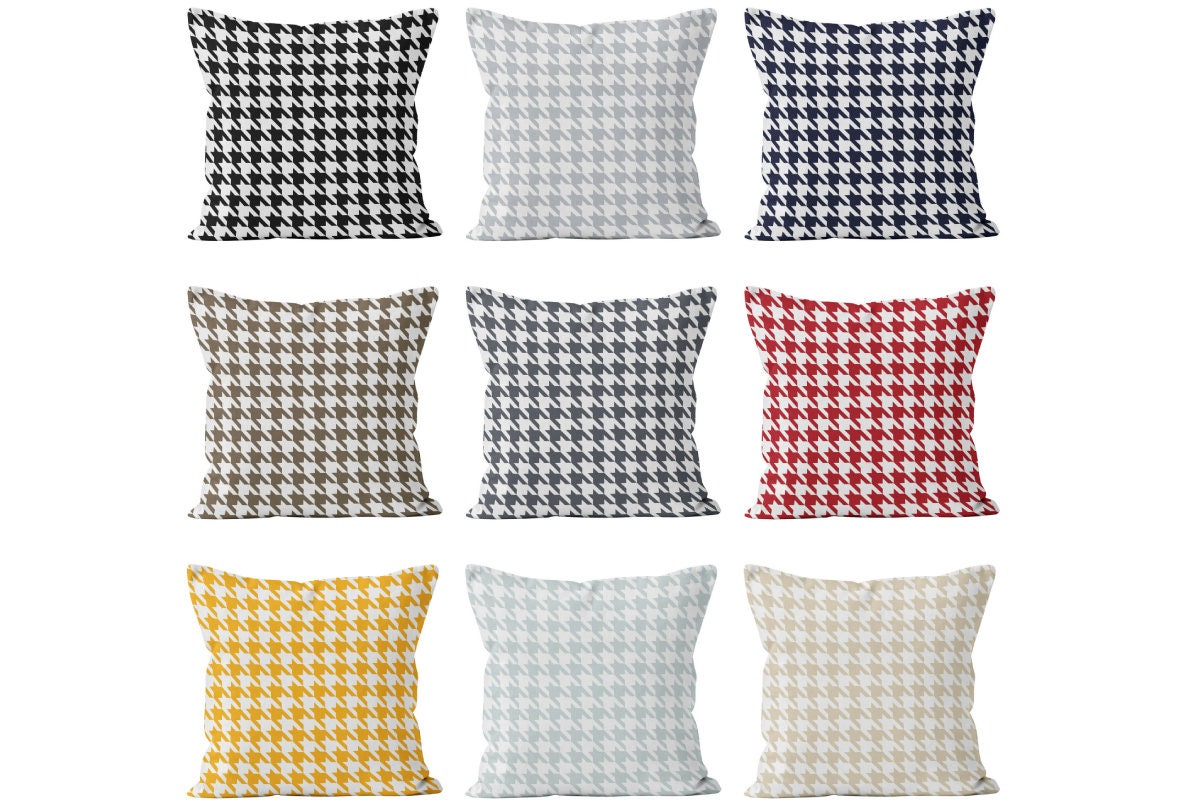 54 colors Houndstooth Pillow Cover Houndstooth Home Decor Mix Etsy