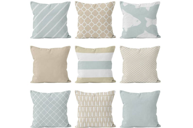 Hamptons Style Pillow Cover Set Neutral Throw Pillow Cover Etsy