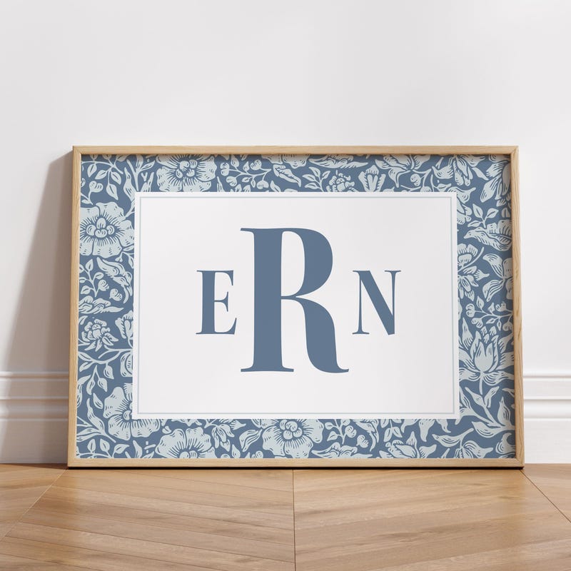 Monogram Print - Etsy