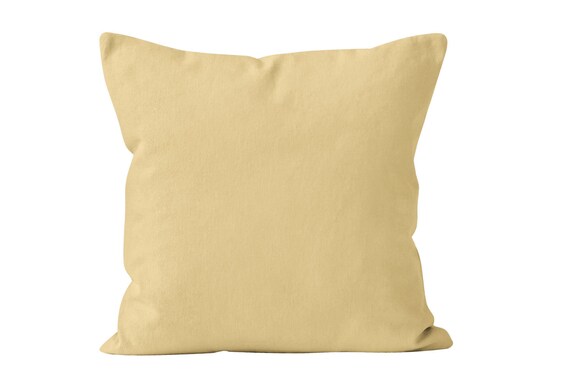 Soft Yellow Pillow Cover Light Yellow Pillow Cover Pale Etsy