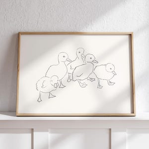 Sage Green Silly Goose Nursery Set of 5 Art Prints With Tartan Custom ...