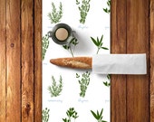 Fresh Herbs Table Runner, Fresh Herbs Decor, Fresh Herbs Kitchen Decor, Fresh Herbs Table Linens, Parsley Sage Rosemary and Thyme _M