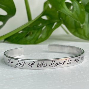 Nehemiah 8:10 | The Joy of the Lord Is My Strength | Scripture Bracelet | Christian Friend Gift | Encouragement Gift | Christian Women Group