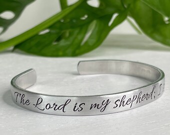 The Lord is My Shepherd I Shall Not Want | Psalm 23:1 | Psalms 23 Bracelet | Scripture Bracelet | Christian Gift | Confirmation Gift