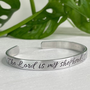 The Lord is My Shepherd I Shall Not Want | Psalm 23:1 | Psalms 23 Bracelet | Scripture Bracelet | Christian Gift | Confirmation Gift
